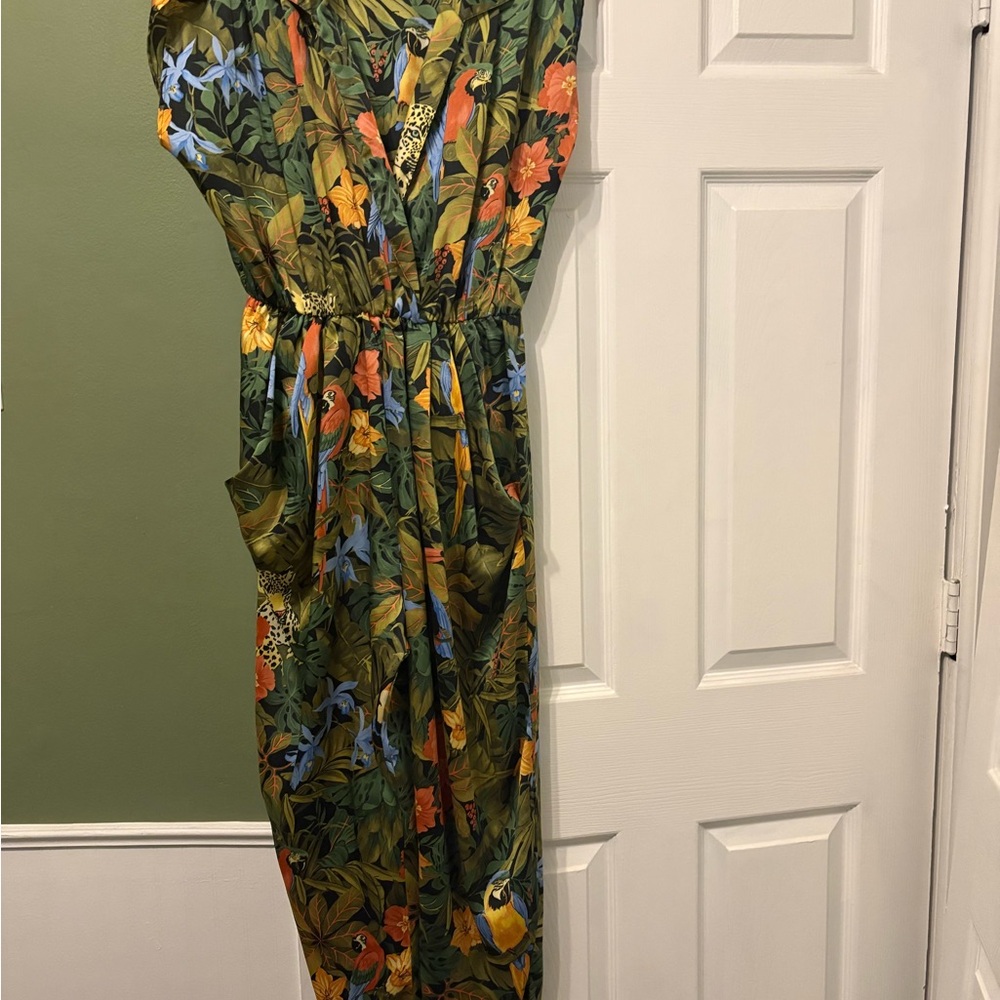 Tropical Print Jumpsuit